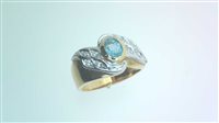 Ringe Dame in Gold Acquamarina ACQ CT 0.48 DIA CT Sommer 0.06